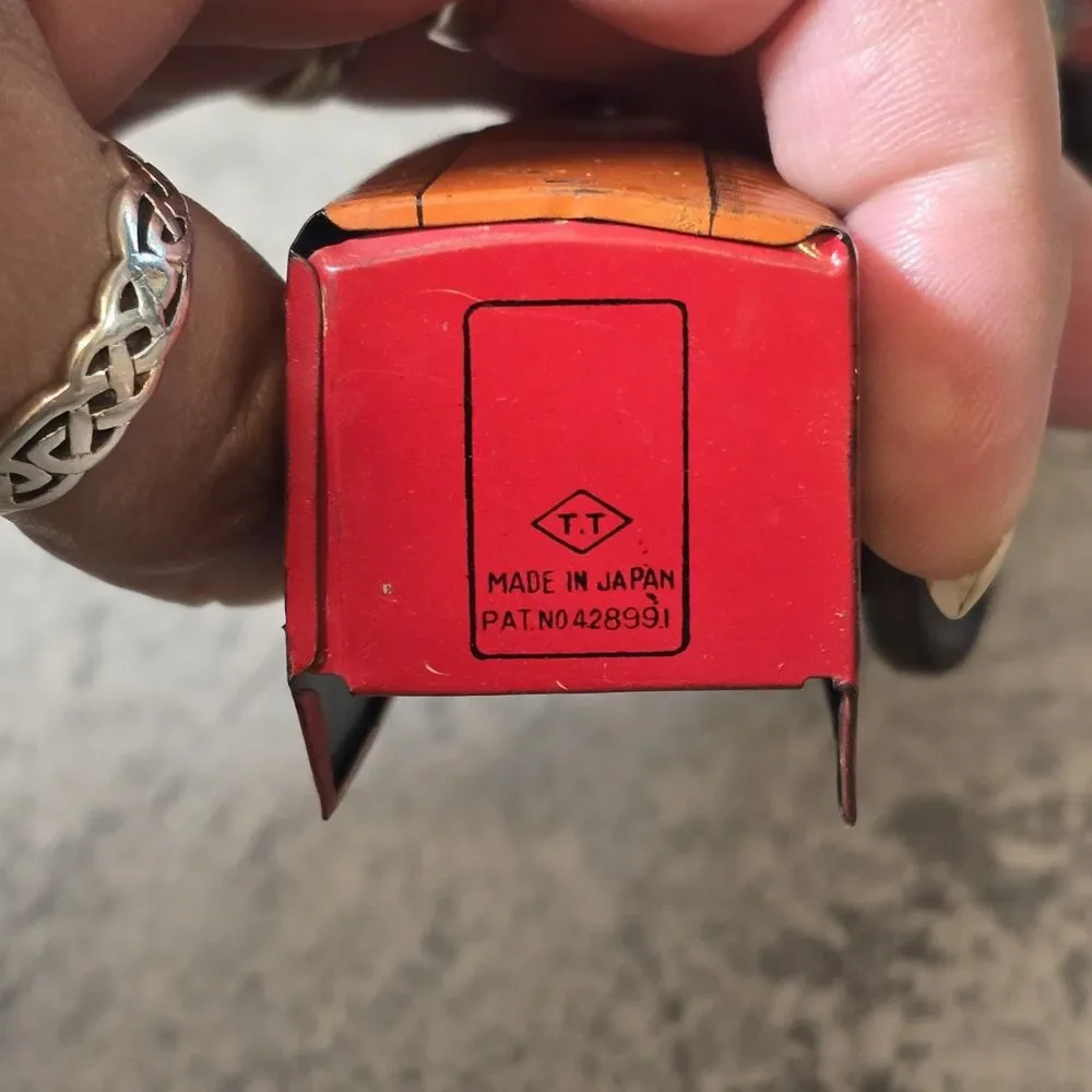 Western 8400 Express Tin ENGINE & Tin Train Cars Windup Toy Japan VINTAGE